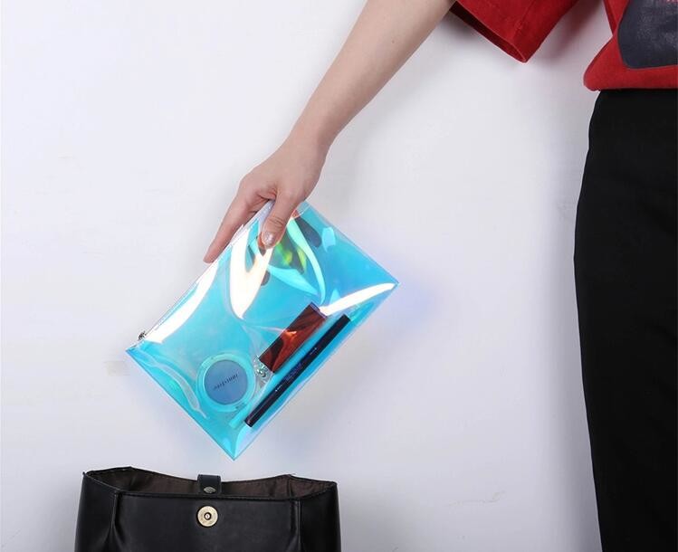 Eva Clear Vinyl Makeup Cosmetic Bag , Cosmetic Travel Bag Promotional