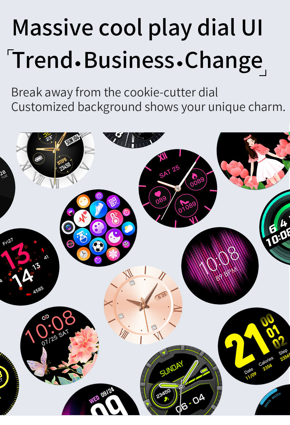 CF90 Smart Watche Customized Watch BLE Gateway Fashion Ladies Wrist Health Sleep