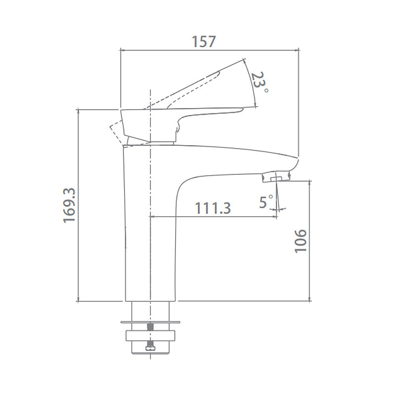 Faucet Mixer Washroom Sanitary Ware Water Mixers Tap Bathroom Cold Hot Water WC ARROW N11M611