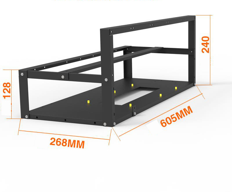 Cheapest 6 PCIE Ethereum Crypto GPU Mining Rig Machine Server Case 6gpu Support ATX Power Supply Storm fans