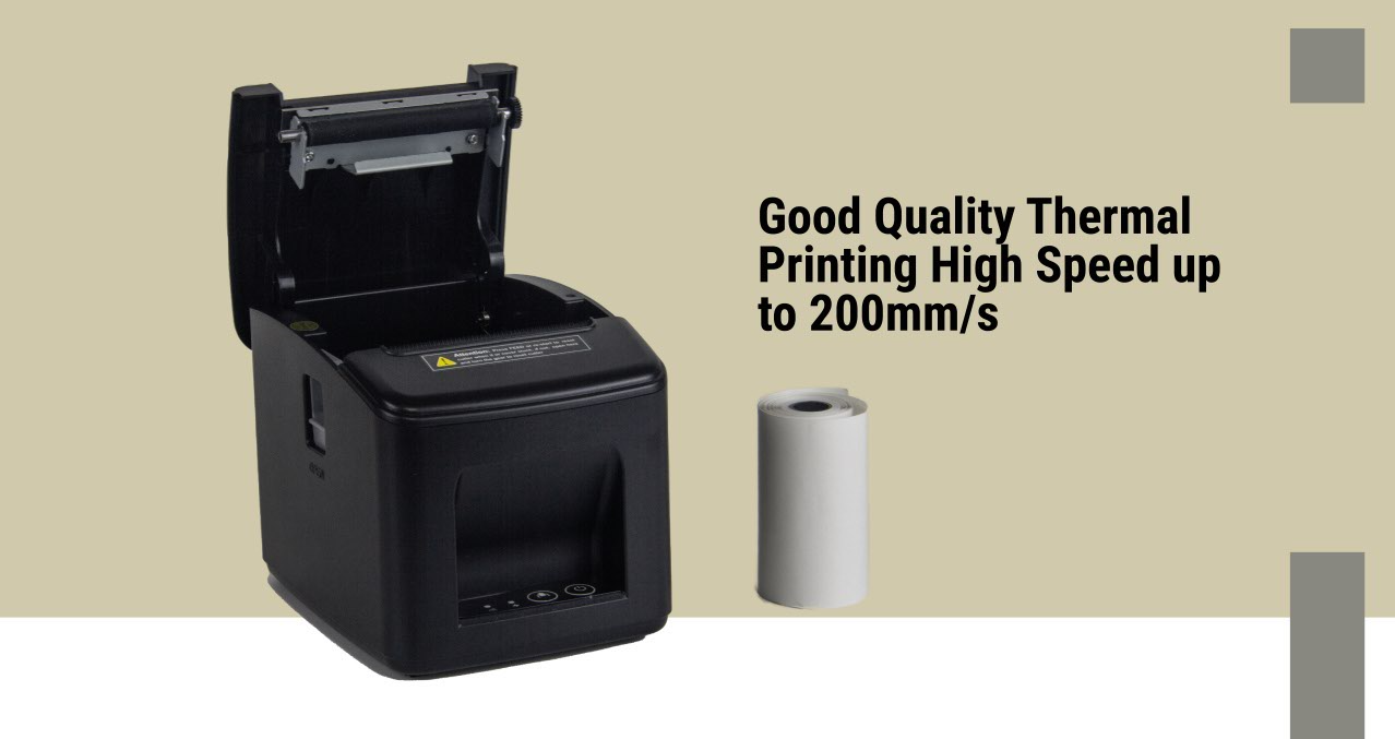 24V/2.5A Power Supply POS 80mm Thermal Receipt Label Printer Free SDK for Restaurant