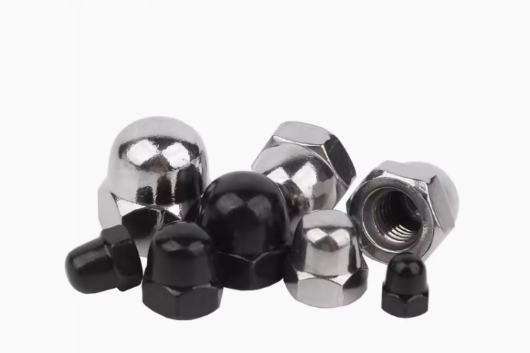 M5 M8 Carbon steel Dome Cap Nut Class 4.8 Grade 8.8 acron nuts Silver Black finishing