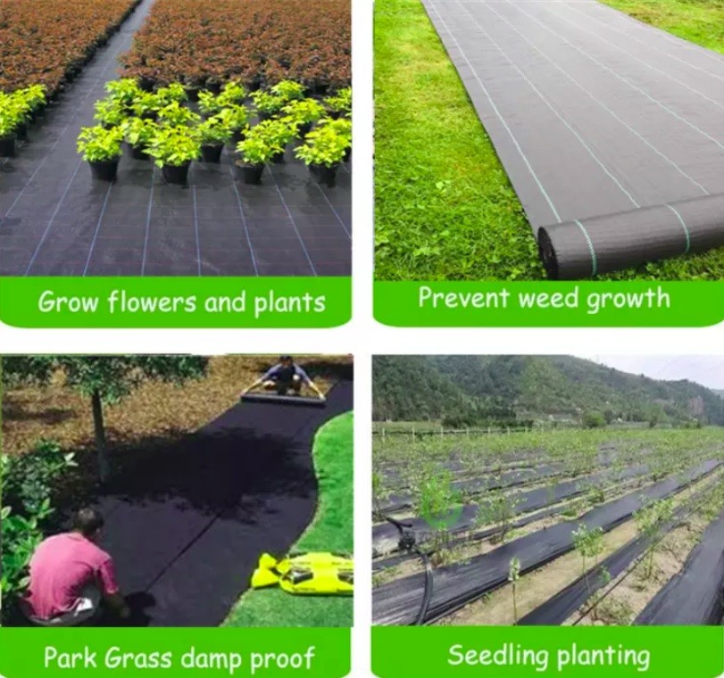 100% Polypropylene Agriculture Non Woven Fabric Weed Control Ground Cover Net Mesh Cloth