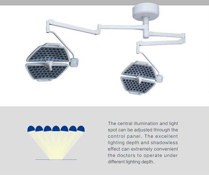 Hospital Large Medical Equipment Surgical LED Shadowless Operating Light With 700mm Double Lamps ECOP001