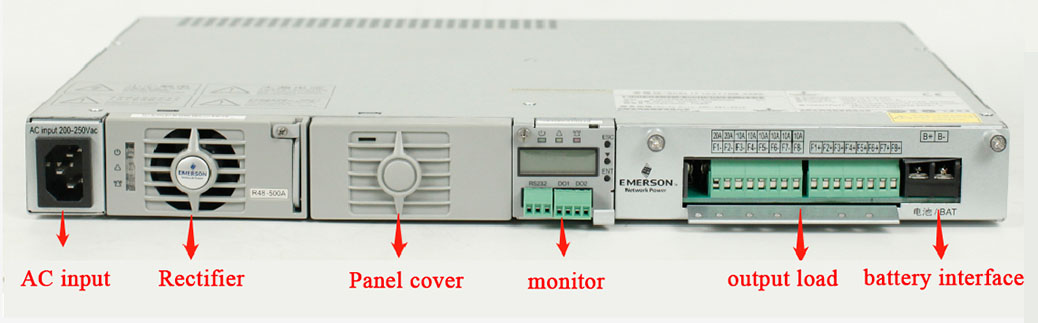 Vertiv Emerson 19 inch subrack-48V embeded power supply 20A 40A Netsure 212C23 series with monitoring for Telecom Power Supply5