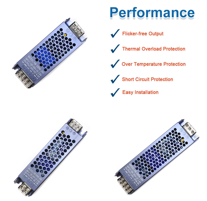 200W 250W LED Power Supply DC 12V 24V AC220-240V IP20 LED Driver For LED Strip Light
