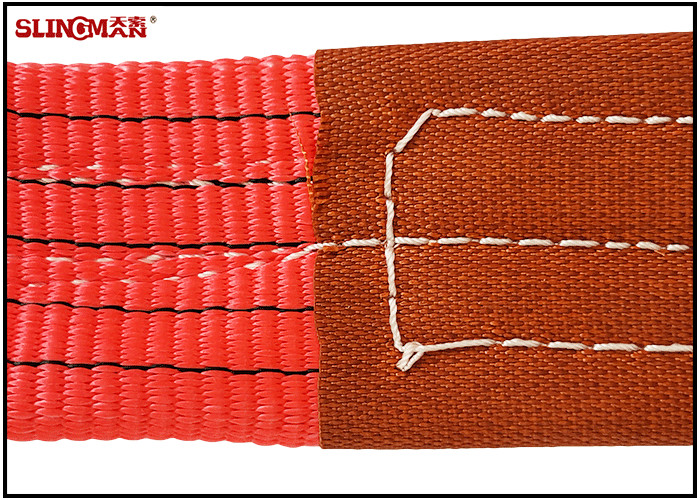 Lifting Hoisting Belt 5t Polyester Flat Webbing Slings / Webbing Strap