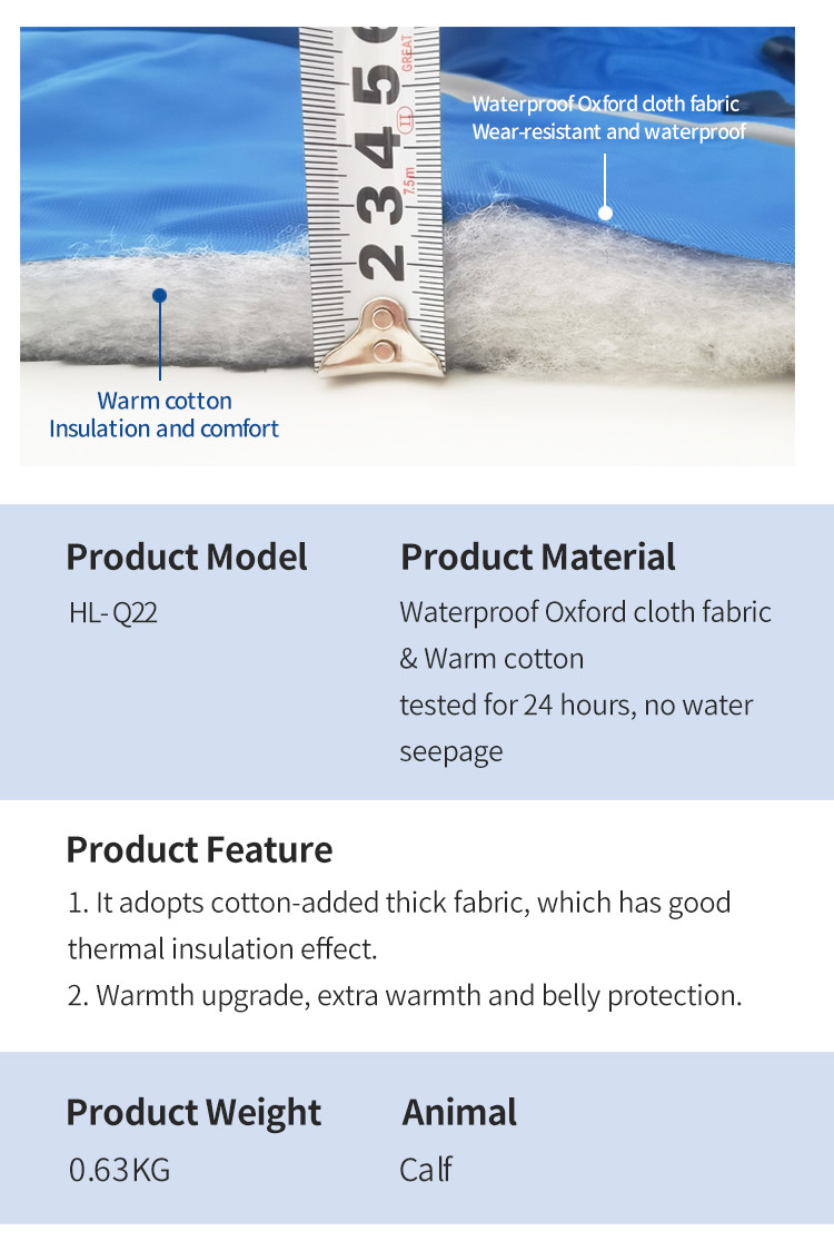 Waterproof Oxford Cloth Calf Coat with Snap Closure for Calve Stay Healthy