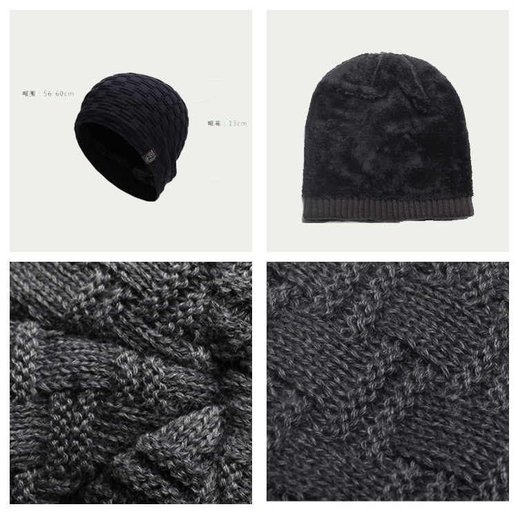 Warm Soft Men'S Knit Winter Hats , Moisture Wicking Stylish Beanie Hats