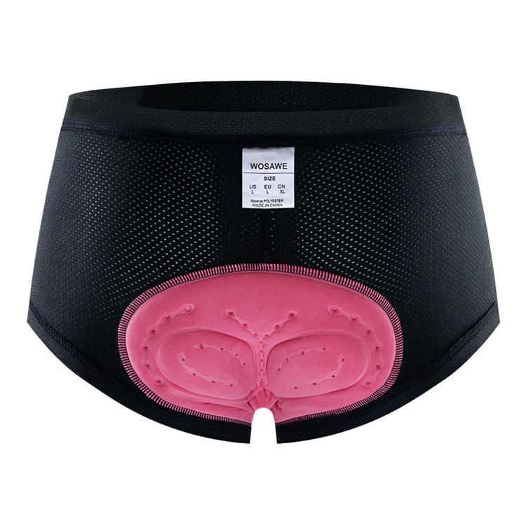 Women's Outdoor Bicycle Biker Underwear Slim Elastic Breathable Shockproof 3D Silicone Cushion Underwear