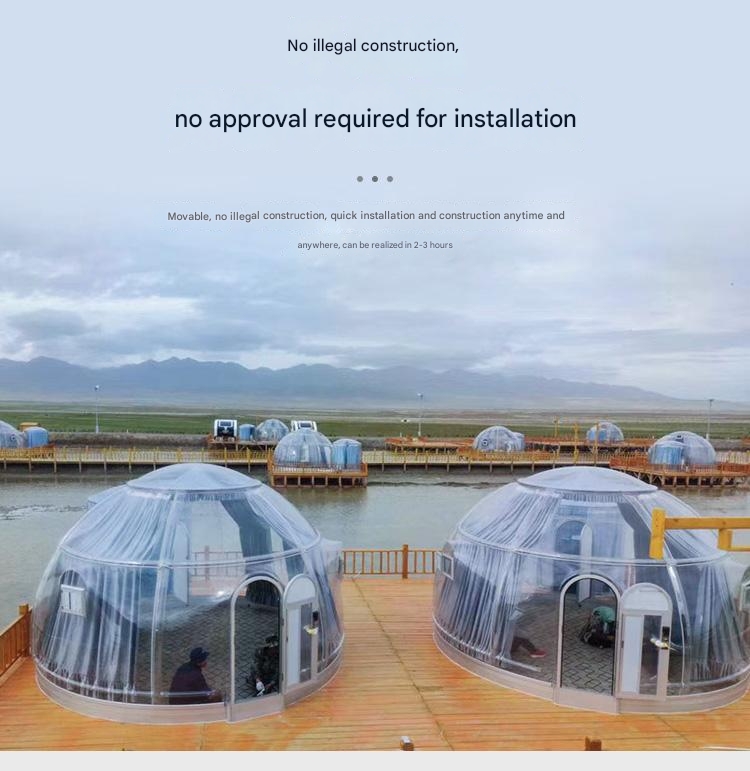 PC Outdoor Bubble House Combination for Camping Hotel Homestay Bar and Transparent Yurt Tent