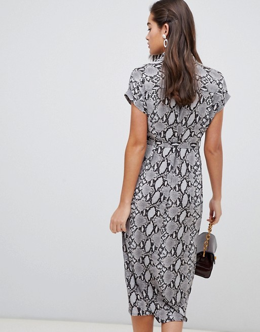 OEM new style animal print grey girls midi shirt dress