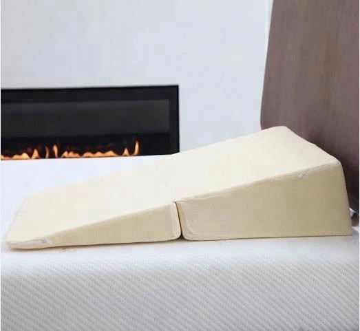 Folding Sex Reflux Wedge Shaped Pillow , Height Adjustable Shredded Memory Foam Pillow