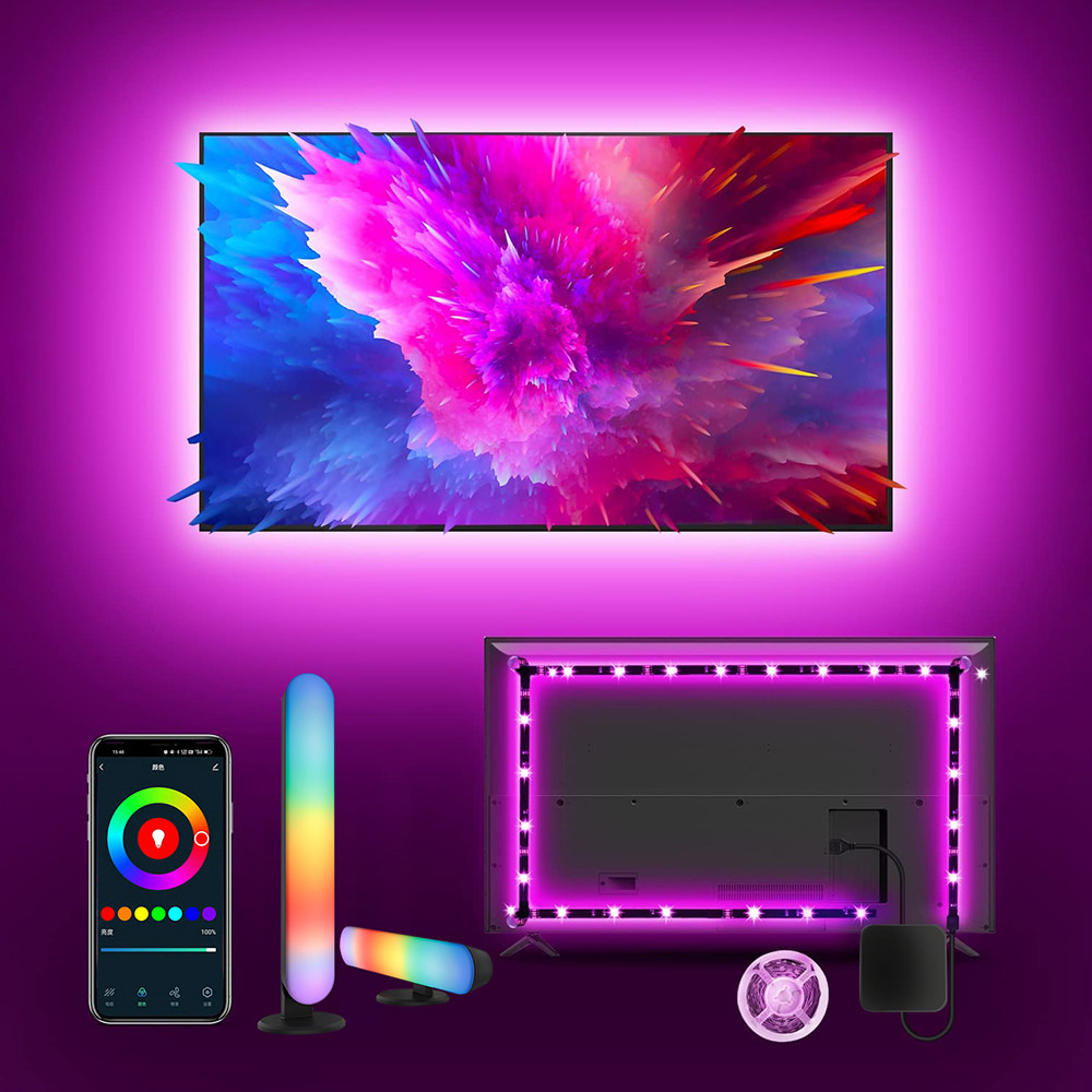 IP65 Waterproof RGB TV Backlight With USB Power Supply Music Sync Cuttable Design