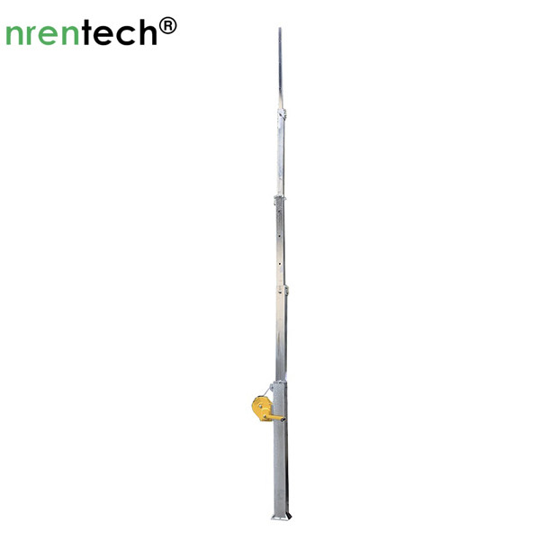 8m galvanized crank telescopic mast- NR-G2200-8000