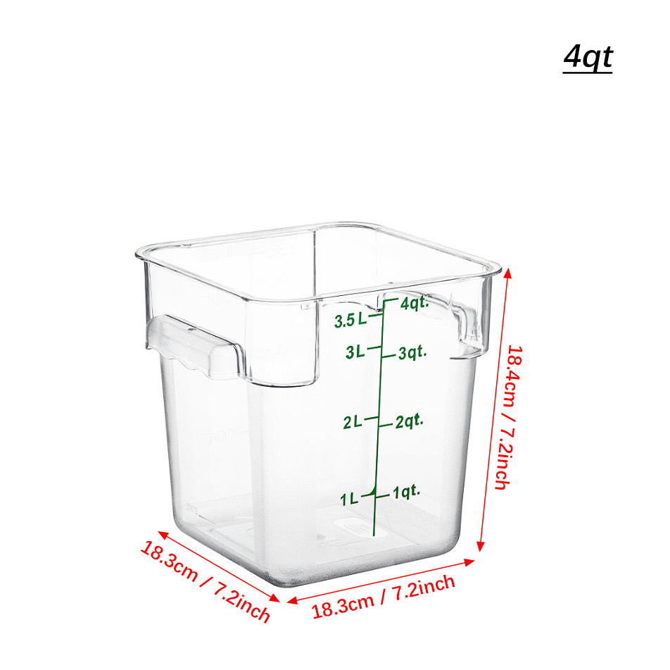 Sustainable Recyclable Plastic Food Storage Container Rice Storage Kitchen Organizer PC Food Storage Container
