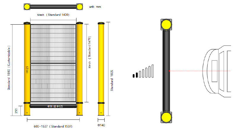 LW Safety Barrier Warehouse flexible anti-collision system FS-2023A