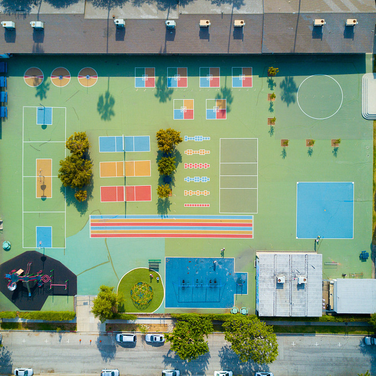 400 Meter Rubber Playground Mats Kindergarten Running Track Aging Resistance