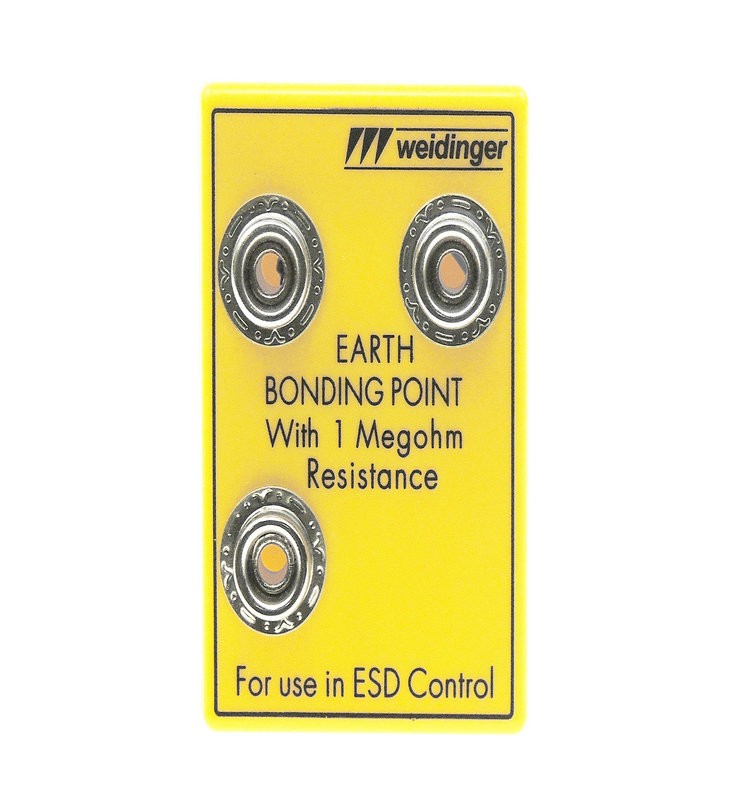 Yellow ABS 220V 1 Megohm Resistance Earth Bonding Plug