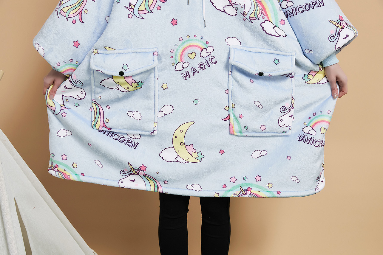 Double Pockets Oversized Hoodie Blanket Sweatshirt Extremely Warm