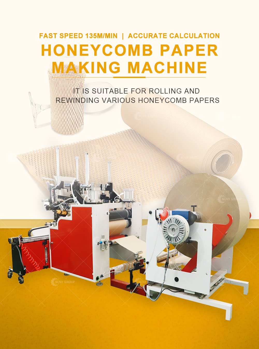 Customized 135m/min Paper Honeycomb Paper Making Machine for Specific Requirements
