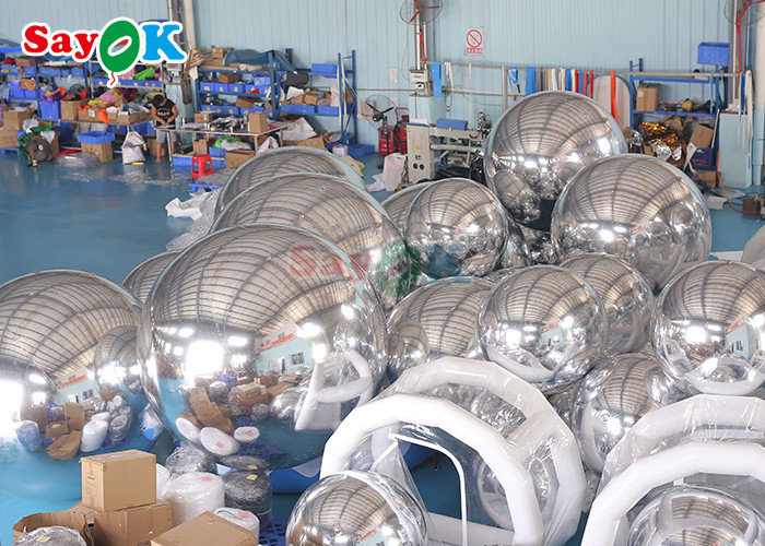 Inflatable Beach Ball Giant Inflatable Mirror Ball Event Decoration PVC Floating Sphere Mirror Balloon For Party