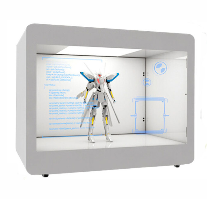 Thin Publish Brightness Network Transparent Lcd Showcase Advertising Display