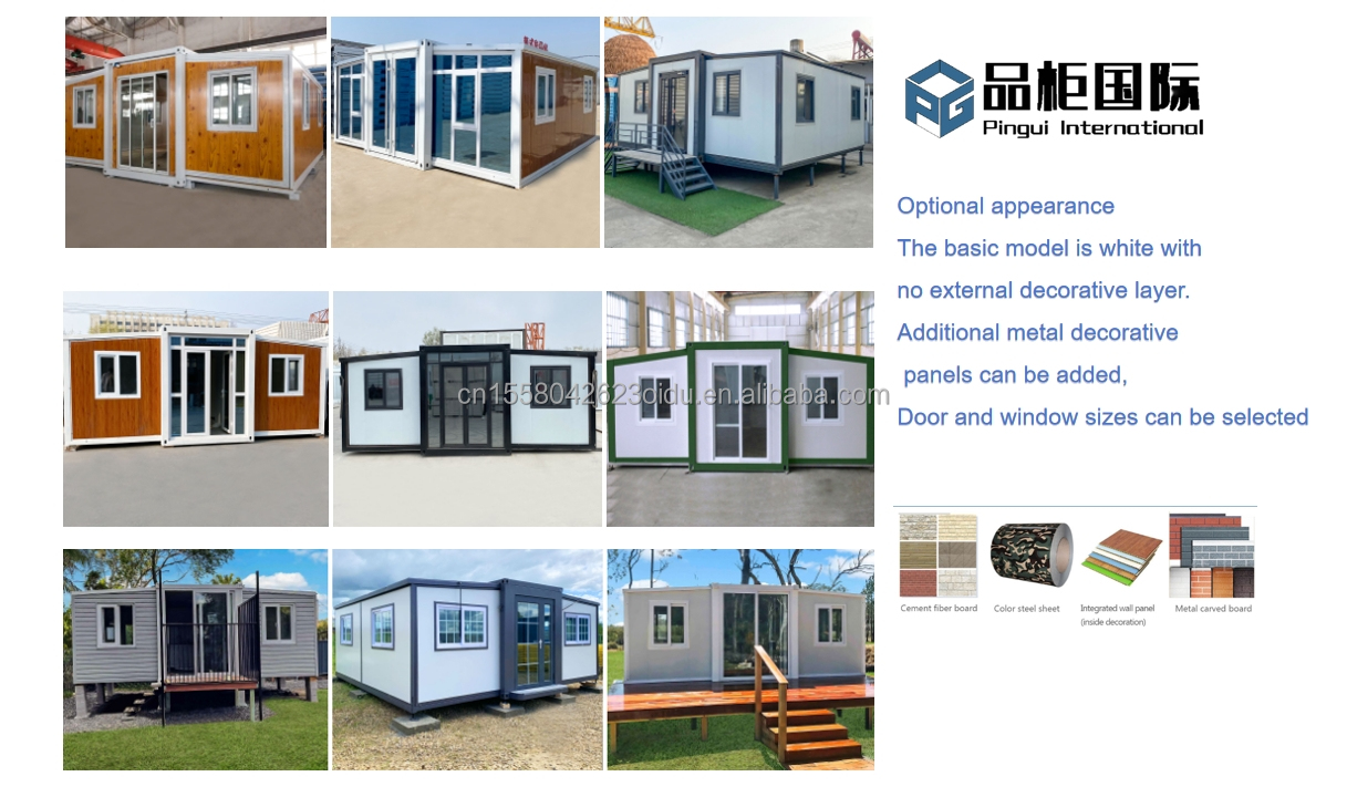 Modern 20ft Prefabricated Australia Foldable Mobile Homes Modular Extendable Container House with 3D Model/CAD Drawings