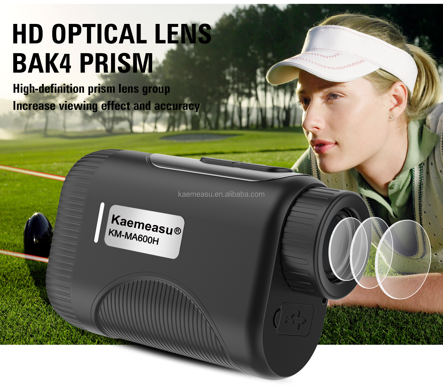 OEM Industrial Grade Golf Laser Rangefinder Binoculars Slope Scope and Laser Distance Meter Telescope with Golf Slope Features