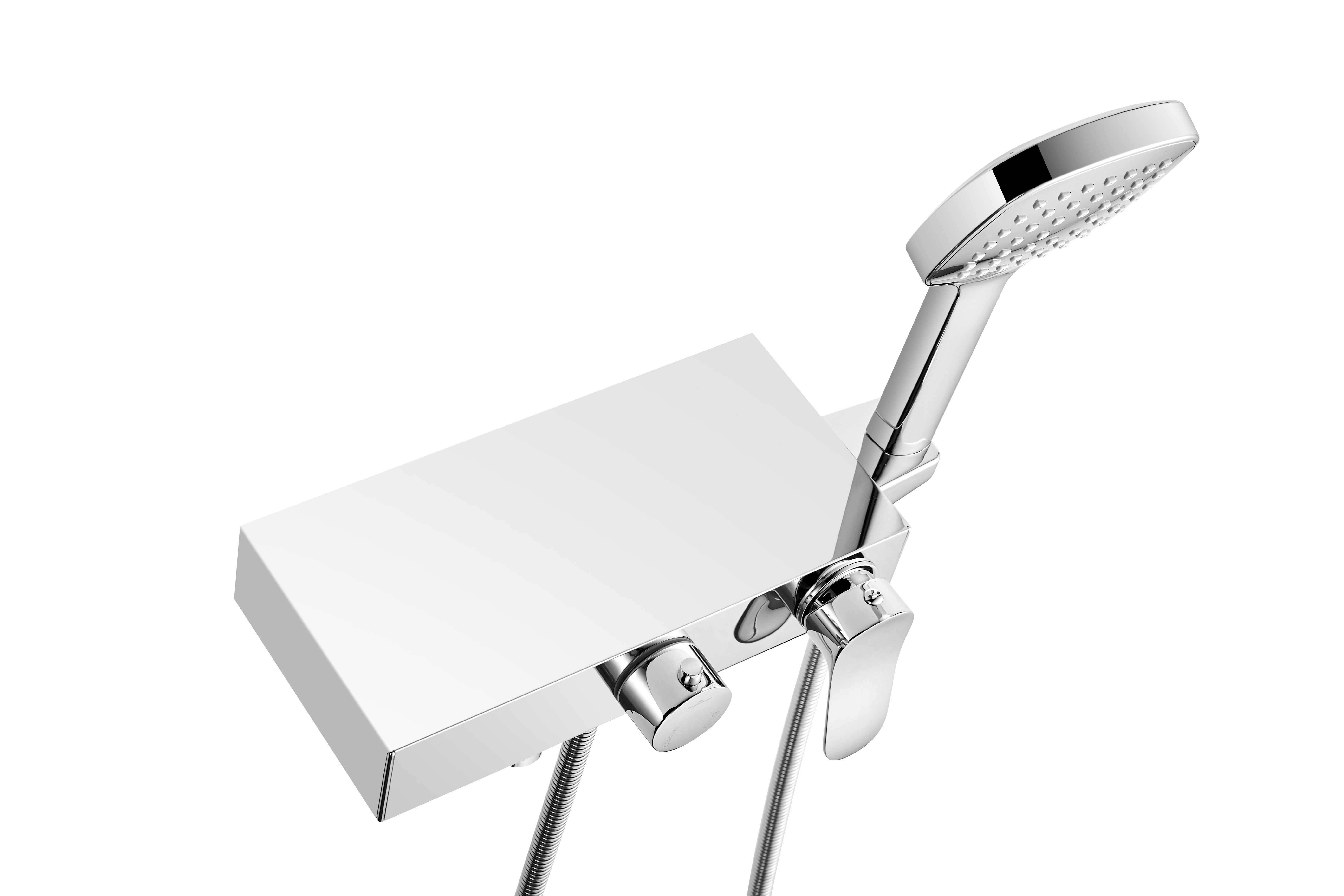 8% Nickel Brushed Stainless Steel Shower Set Wall Mounted