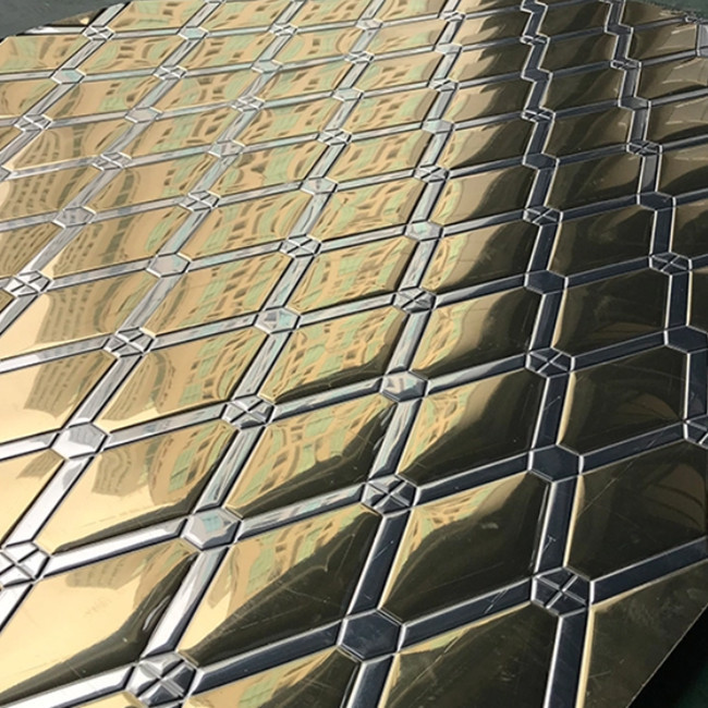 PVD Coated Color Stainless Steel Sheet 3D Punching 304 Mirror Finish SS Sheet