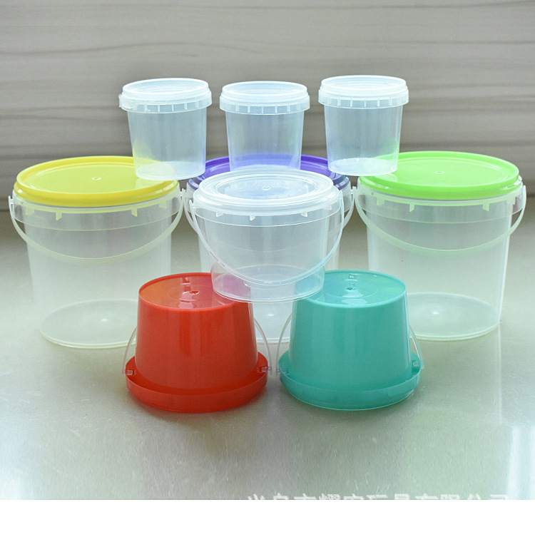 20L Round Plastic Container With Handle For Paint Snack PP Material Square