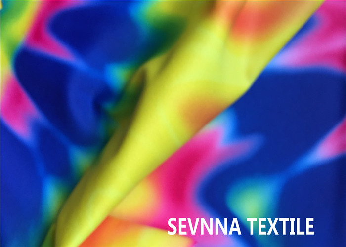 Four Way Elastan Micro Fiber Patterned Lycra Fabric Chlorine Resistance