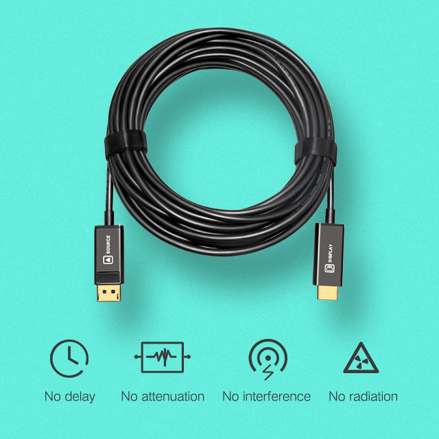 28 30 32AWG 4K Unidirectional Displayport To Hdmi Cable Compatible For HP