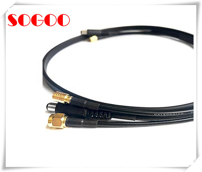 50 Ohm Copper Jumper Cables / DC 5.5x2.5 Plug SMB SMA Cable Assembly For RF