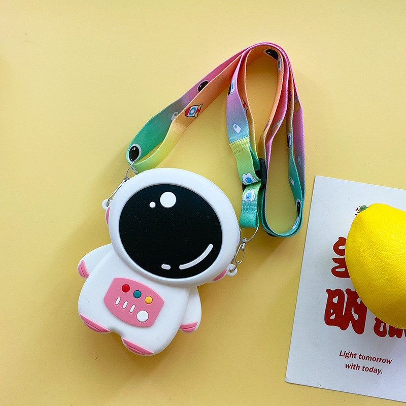 Astronaut Silicone Pencil Pouch Bpa Free For Stationery Storage School Supplies Pencil Case Cartoon Makeup Bag For Kids