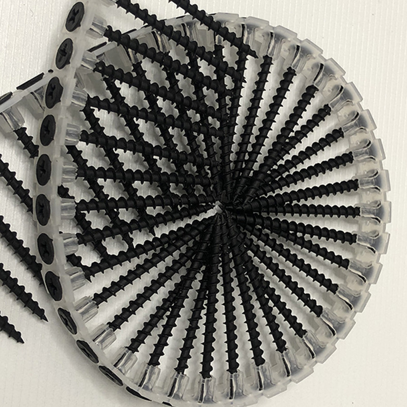Bugle Head Fine Thread Auto Feed Screws Collated Drywall 3.5 X 25mm With Plastic Tape