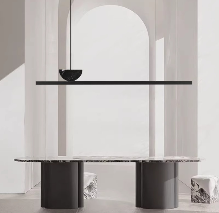 Direct sales new style all-copper bar minimalist strip lamp restaurant marble modern smart all-copper designer office