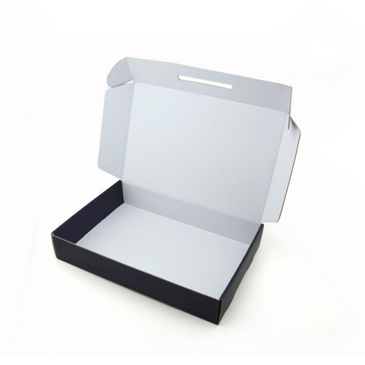 Protective Matte Black Corrugated Shipping Boxes with Lid UV Coating