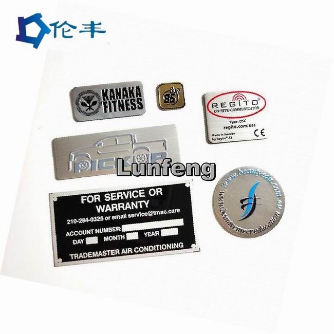 Metal Sticker Aluminum Nameplate Pantone Blank Logo Die Punching