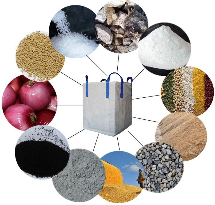 Steel Powder PP Big Bag 1 Ton Recycled Jumbo Bag Cross Corner Loops
