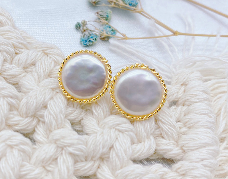 Vintage Gold Color Earrings Set Round Shape Pearl Earrings For Women Simple Square Round Fashion Earring Party Jewelry