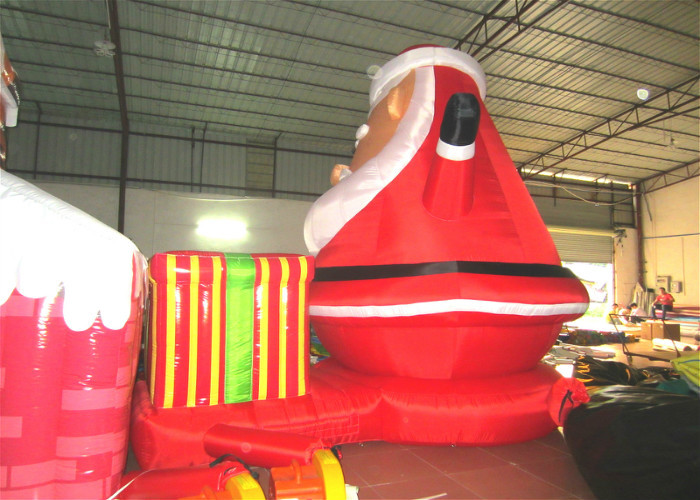 Waterproof PVC Inflatable Christmas Decorations Strong Fabric Inflatable Santa Claus for decoration