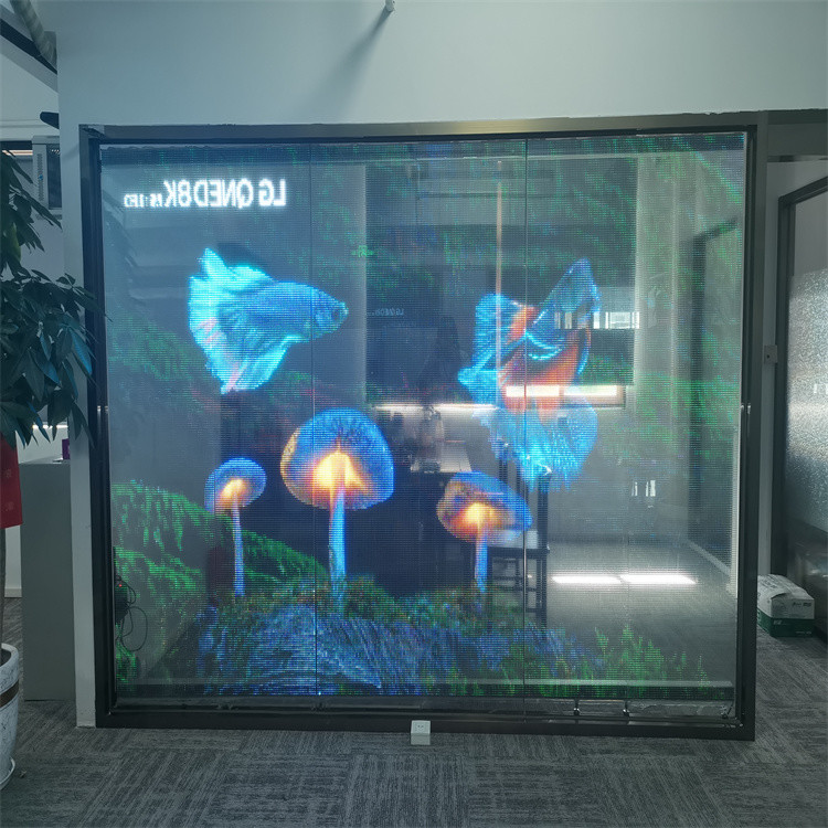 RGB Colorful LED Transparent Film Screen Indoor Flexible LED Display Screen