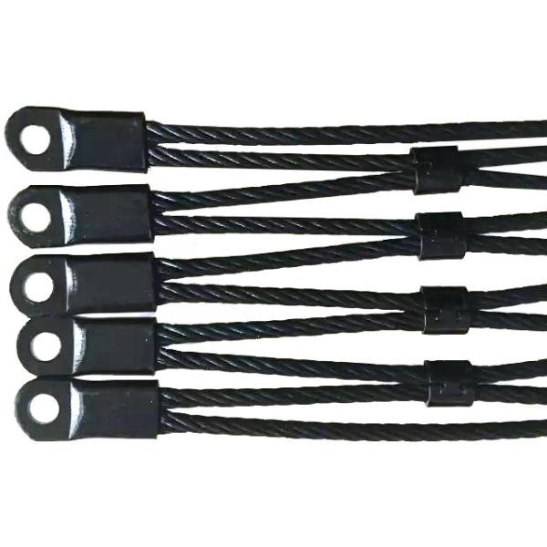 Quality Black Oxide Stainelss Steel Cable Mesh AISI 316L ROPE Mesh for sale