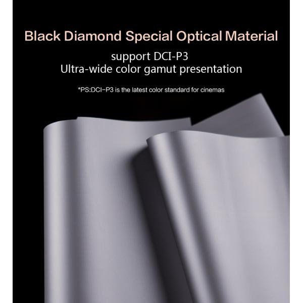 3D 4k Projector Screens 100 Inch Black Diamond Alr Screen For Long Throw