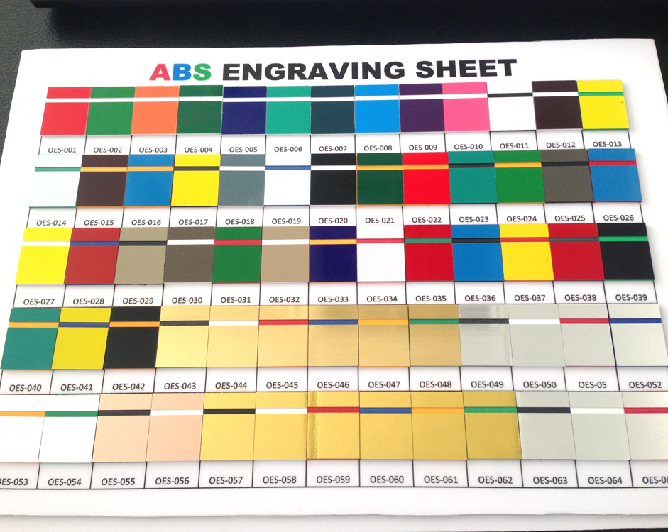 ABS Engraving Plastic Sheet , Double Color 3 Ply Engraving Plastic Board