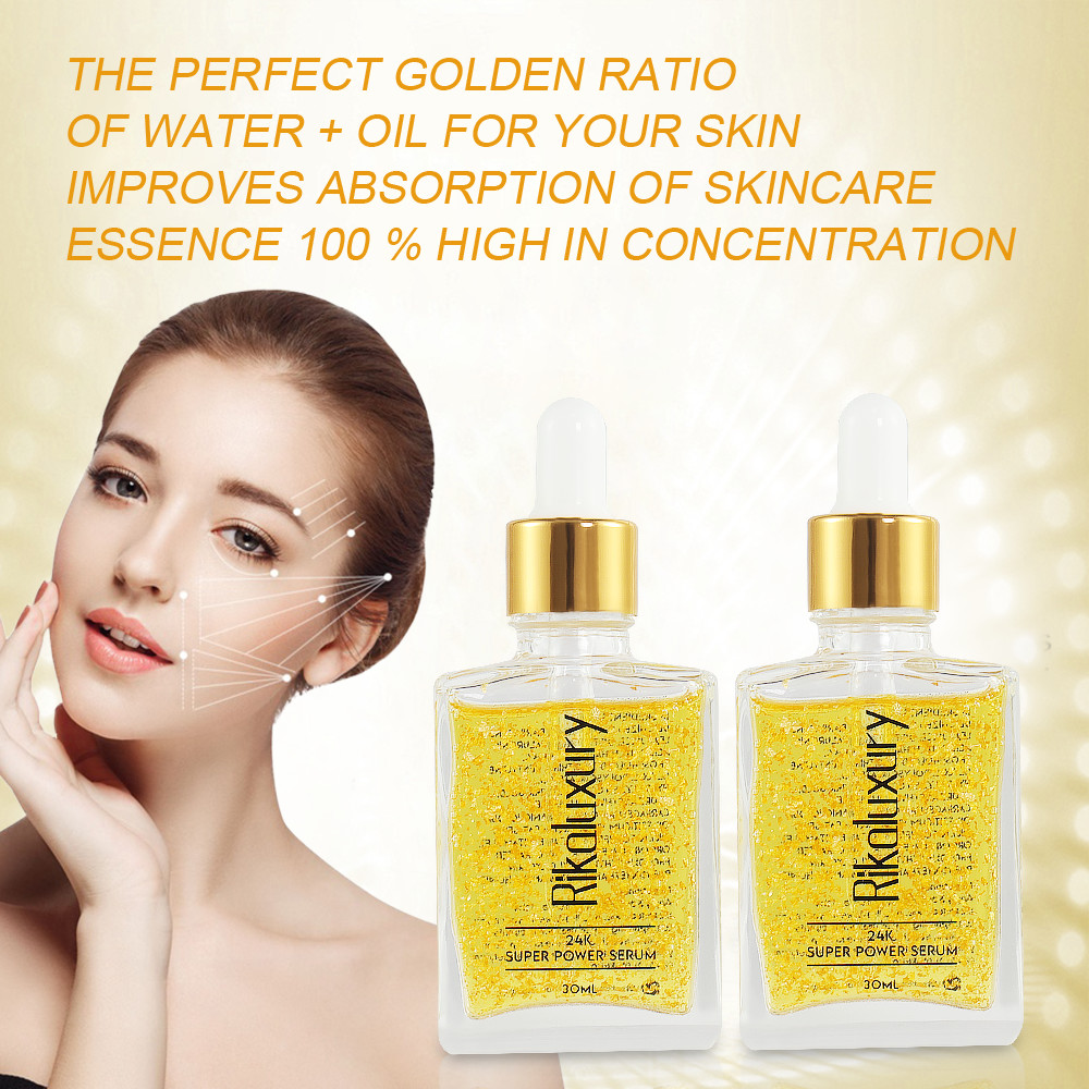 OEM Firm Skin Essence 24K Gold Face Serum Essential Oil 30ml