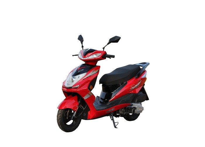 Anti Skid Tire 150cc Moped Gas Scooter Front Disc Rear Drum Brake Long Lifespan
