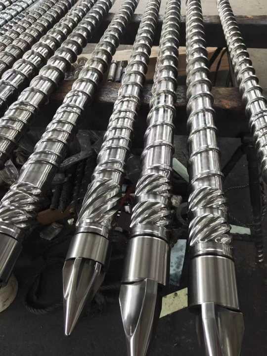 Custom Nitriding Mini Automatic Injection Molding Screw And Barrel Nozzle Tip For Plastic Rubber Machinery Parts